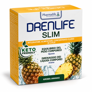 Пищевая добавка Drenlife Slim со вкусом ананаса, 30 стиков по 10 мл, Италия 214716 фото